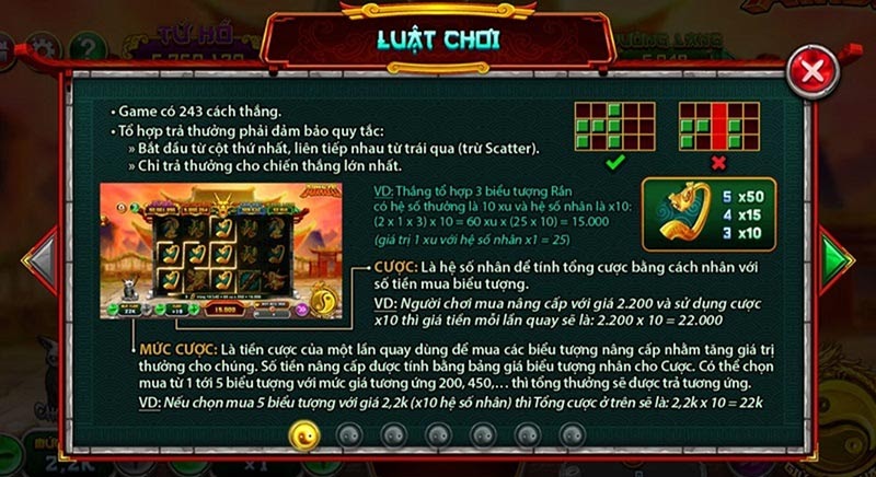 Luật chơi Game Slot Kungfu Panda tại Iwin